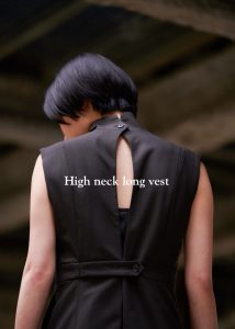 High neck long vest